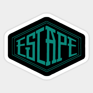 Escape logo style Green colour 3 Sticker